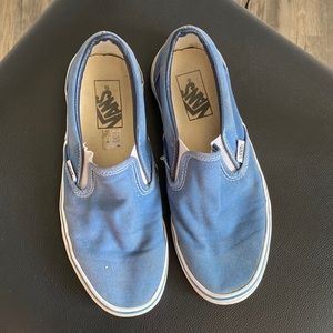 Blue slip-on Vans